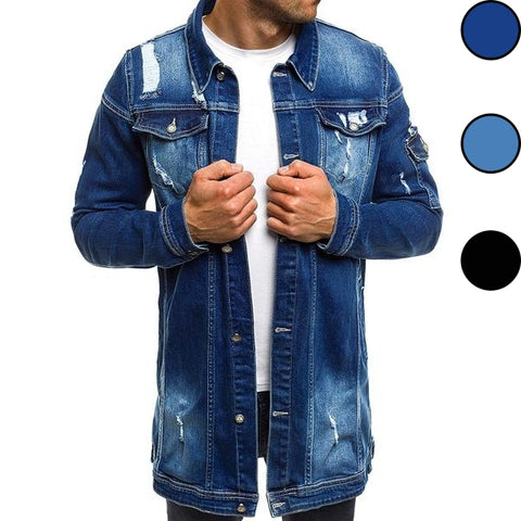 Blouson Hipster Homme Urban Denim bleu foncé face 3 COLORIS - vetement-hipster.fr.jpg