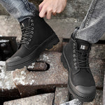 Sneakers boots hipster homme baskets Adventure - Noir - mise en situation - vetement-hipster.fr