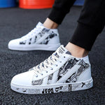 Sneakers hipster homme baskets Street Art - Blanche - Mise en situation - vetement-hipster.fr