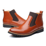 Chaussures hipster homme bottines marron Chelsea Boots - Paire renversée - vetement-hipster.fr