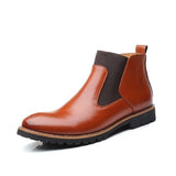 Chaussures hipster homme bottines marron Chelsea Boots - Profil - vetement-hipster.fr.jpg
