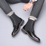 Chaussures hipster homme bottines noire London Boots- Mannequin - vetement-hipster.fr