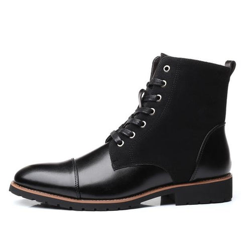 Chaussures hipster homme bottines noires London Boots - Profil - vetement-hipster.fr