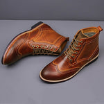Chaussures hipster homme bottines richelieu marron Oxford Boots - couché debout - vetement-hipster.fr