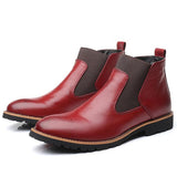 Chaussures hipster homme bottines rouge Chelsea Boots - Paires - vetement-hipster.fr.jpg