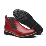 Chaussures hipster homme bottines rouges Chelsea Boots - Paire renversée - vetement-hipster.fr