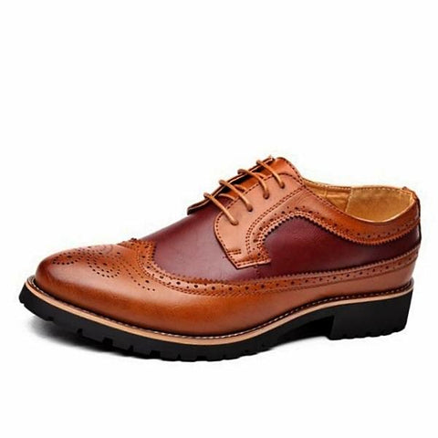 Brogues hipster homme dandy Red Distinction - profil gauche - vetement-hipster.fr