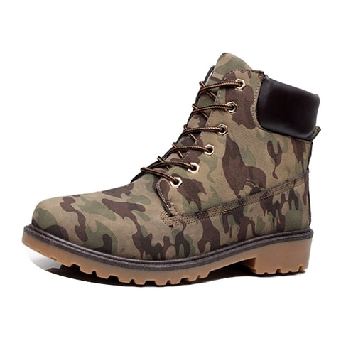 Chaussures hipster homme bottines Camouflage Boots fond blanc - vetement-hipster.fr