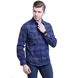 Chemise noir bleu hipster homme 3/4 woodcutter - vêtement-hipster.fr