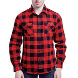 Chemise noir rouge hipster homme face woodcutter - vêtement-hipster.fr