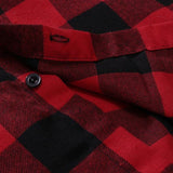 Chemise noire rouge hipster homme détail Urban Forest - vêtement-hipster.fr