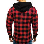Chemise noire rouge hipster homme dos Urban Forest - vêtement-hipster.fr