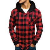 Chemise noire rouge hipster homme face Urban Forest - vêtement-hipster.fr