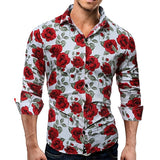 Chemise rouge hipster dandy homme Italian Lover face fond blanc - vêtement-hipster.fr
