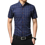 Chemise manches courtes hipster dandy homme bleu marine Prince Malone - vêtement-hipster.fr