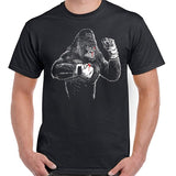Tee shirt Noir hipster homme Never Sop Gorille boxer - vêtement-hipster.fr