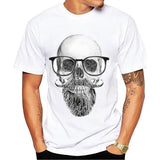 Tee shirt blanc hipster homme Breaking Barbe - vêtement-hipster.fr
