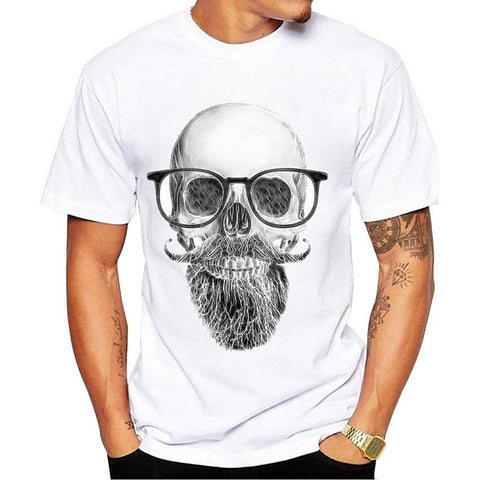 Tee shirt blanc hipster homme Breaking Barbe - vêtement-hipster.fr