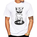 Tee shirt blanc hipster homme Mix Cat - vêtement-hipster.fr