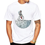 Tee shirt blanc hipster homme Moon Explorer - vêtement-hipster.fr