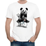Tee shirt blanc hipster homme Panda Family - vêtement-hipster.fr
