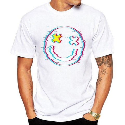 Tee shirt blanc hipster homme Smile Gamer - vêtement-hipster.fr