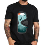 Tee shirt noir hipster homme happiness shoot plongée sous marine - vêtement-hipster.fr