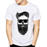Tee shirt blanc hipster homme Barber Sunglasses - vêtement-hipster.fr