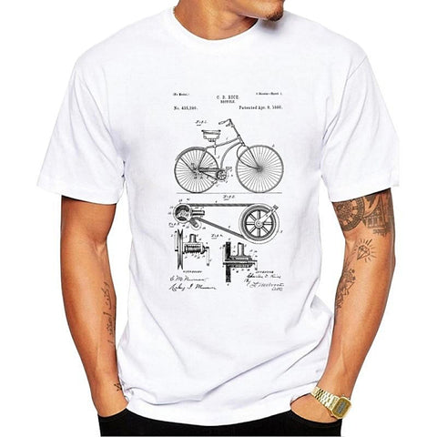 Tee shirt blanc hipster homme Cycle Designer - vêtement-hipster.fr.jpg
