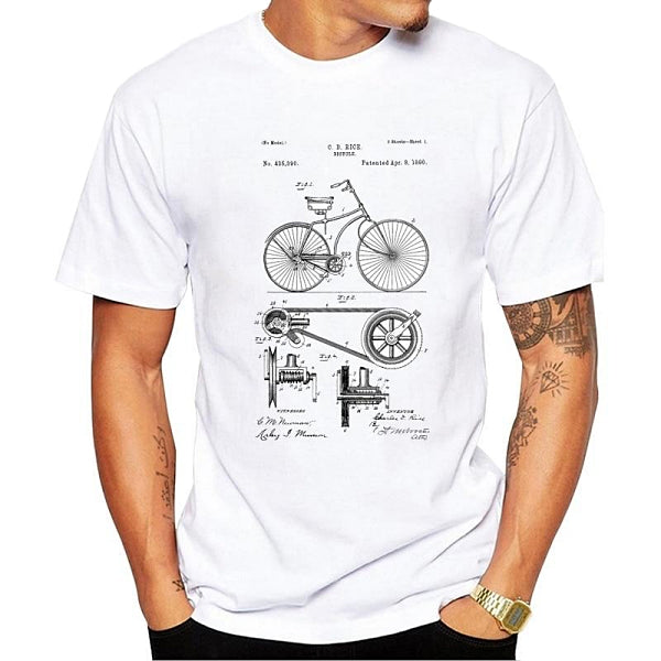 T Shirt Hipster Homme Cycle Designer vetement hipster