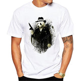 Tee shirt blanc hipster homme Gangsta Al Panda - vêtement-hipster.fr.jpg
