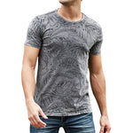 Tee shirt hipster homme gris Grey Tropic fond blanc - vêtement-hipster.fr