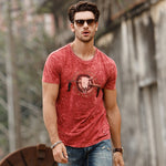 Tee shirt hipster homme rose Country face - vêtement-hipster.fr